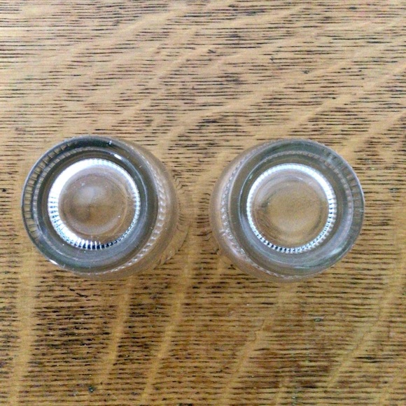 Vintage Clear Glass Ribbed Juice Glasses - Set of 2 - Picture 5 of 5